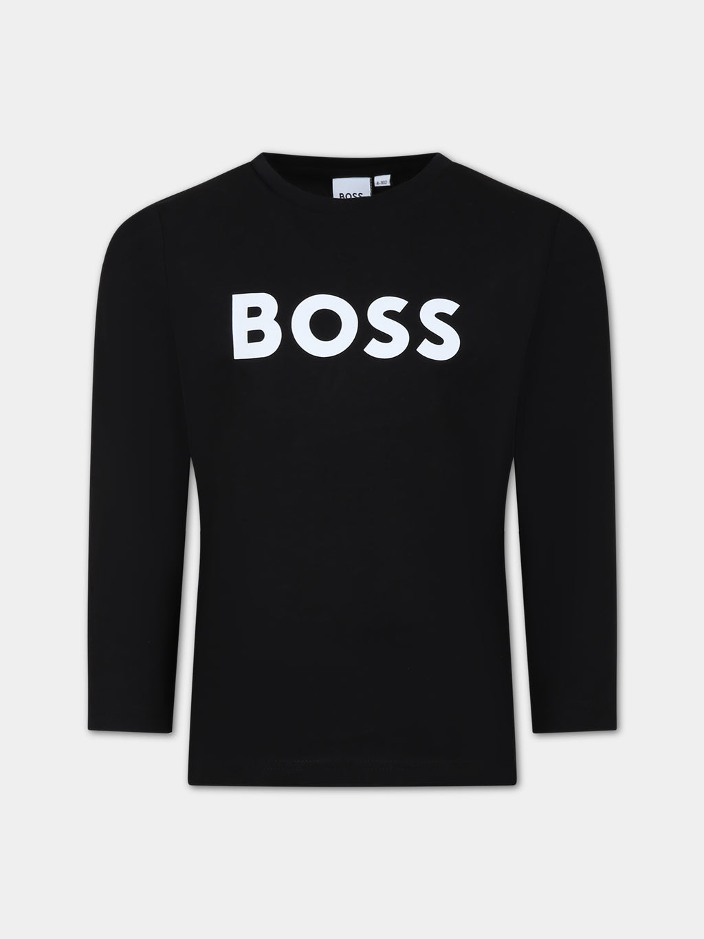 T-shirt noir pour garçon avec logo